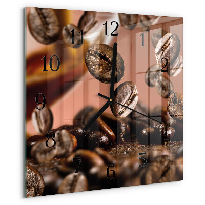 Square wall clock Coffee Beans