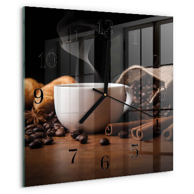 Square wall clock Coffee