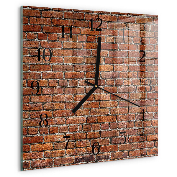Square wall clock Brick