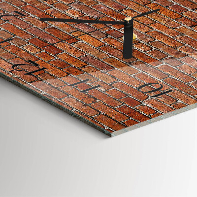 Square wall clock Brick