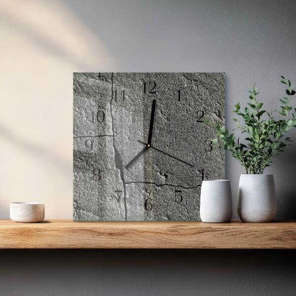 Square wall clock Natural Stone
