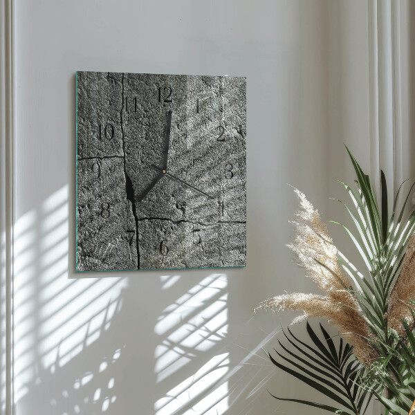 Square wall clock Natural Stone