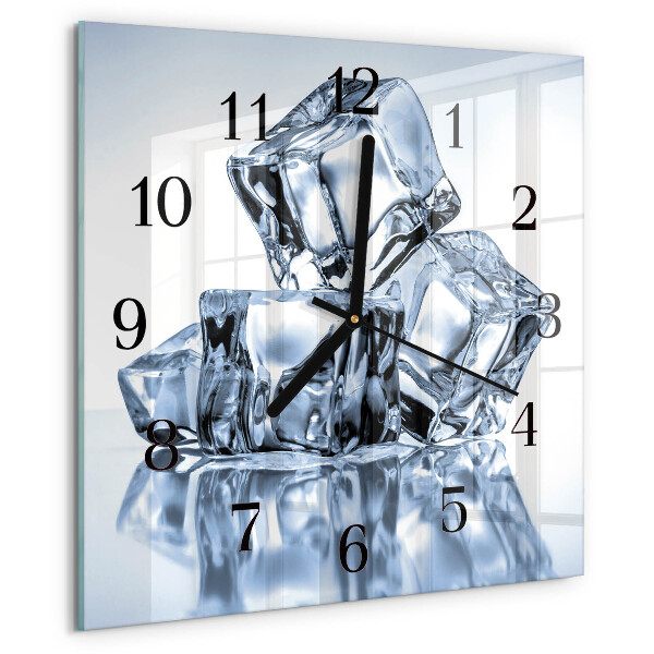 Square wall clock Ice