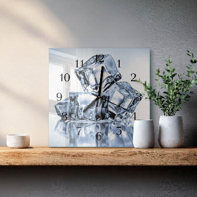 Square wall clock Ice