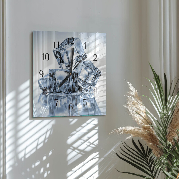 Square wall clock Ice