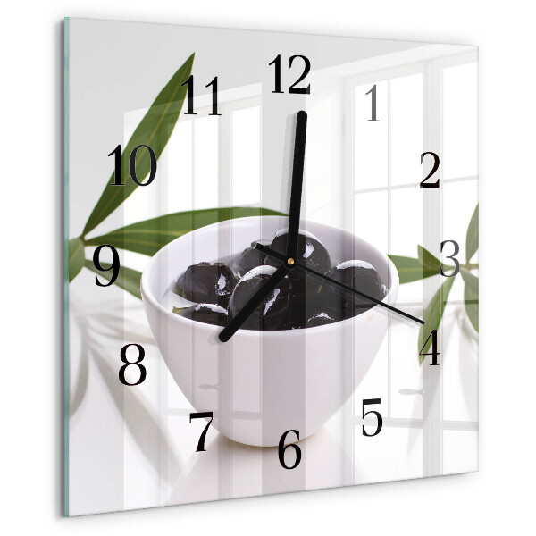 Square wall clock Olives