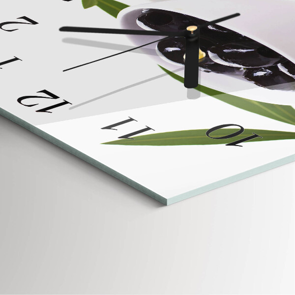 Square wall clock Olives