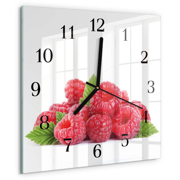 Square wall clock Raspberries