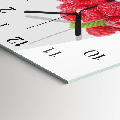 Square wall clock Raspberries