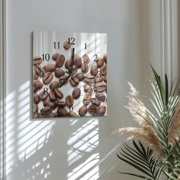 Square wall clock Coffee Beans