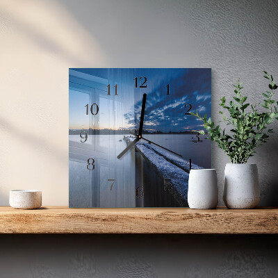 Square wall clock Landscape