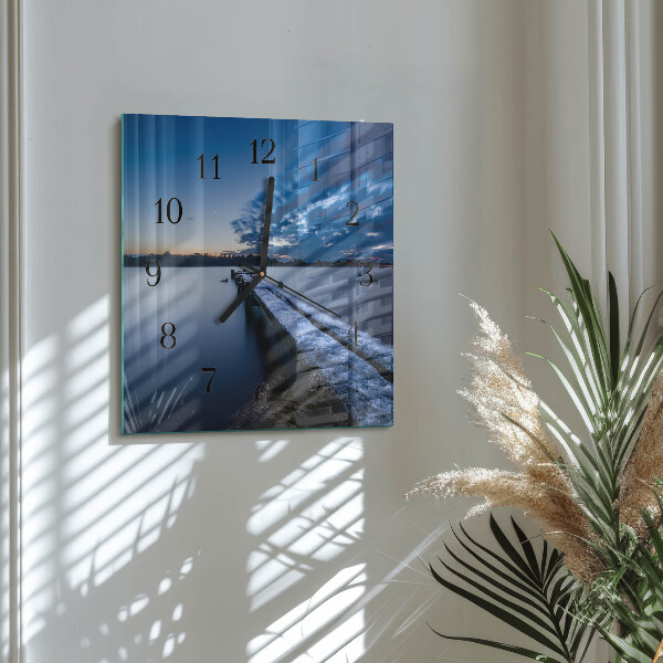 Square wall clock Landscape