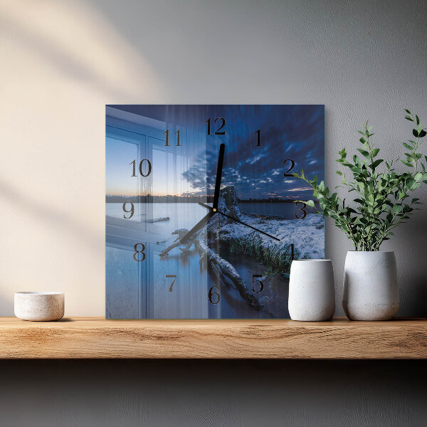 Square wall clock Landscape