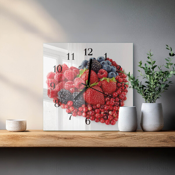 Square wall clock Fruit