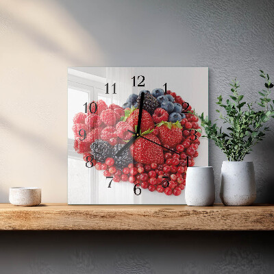 Square wall clock Fruit