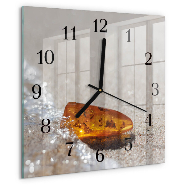 Square wall clock Amber