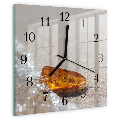 Square wall clock Amber