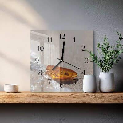 Square wall clock Amber
