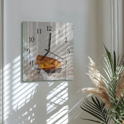 Square wall clock Amber