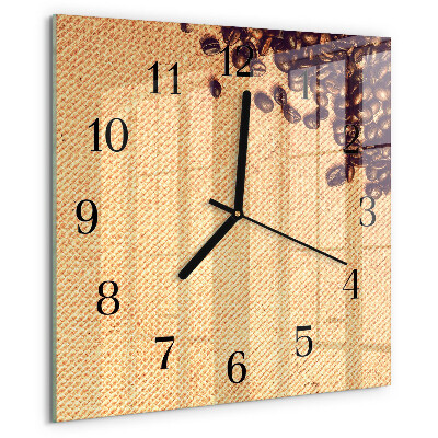 Square wall clock Coffee Beans