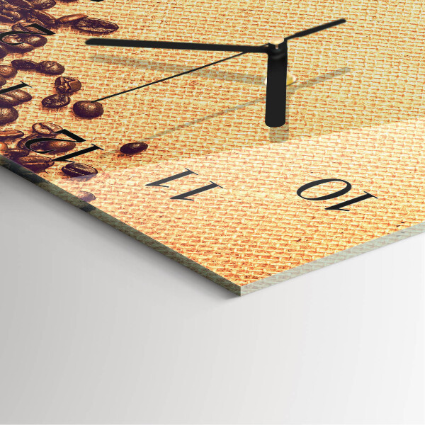 Square wall clock Coffee Beans