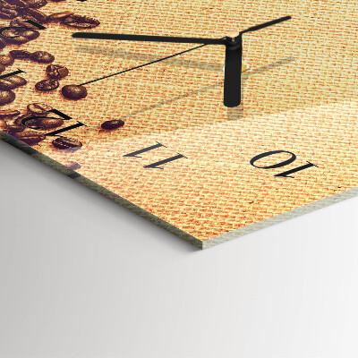 Square wall clock Coffee Beans