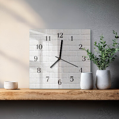 Square wall clock Brick