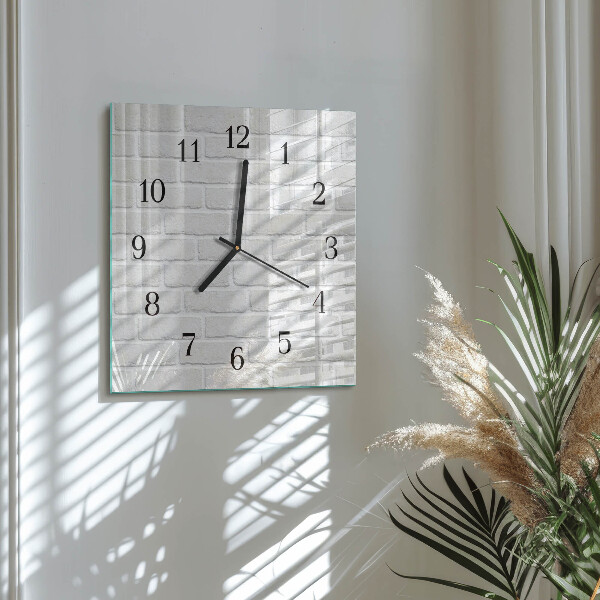 Square wall clock Brick
