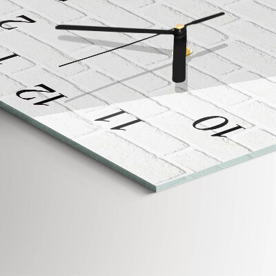 Square wall clock Brick