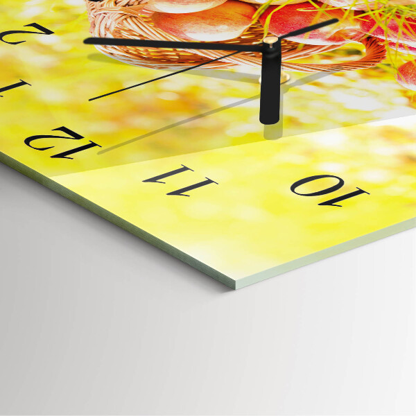 Square wall clock Apples