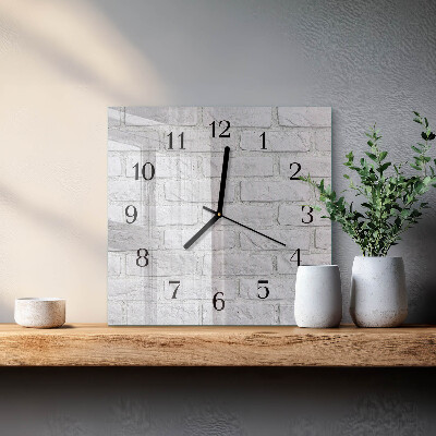 Square wall clock Brick