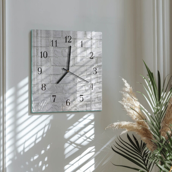 Square wall clock Brick