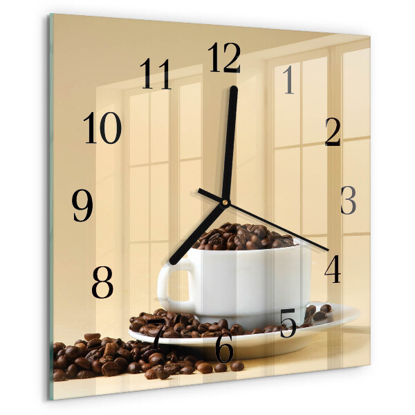 Square wall clock Coffee