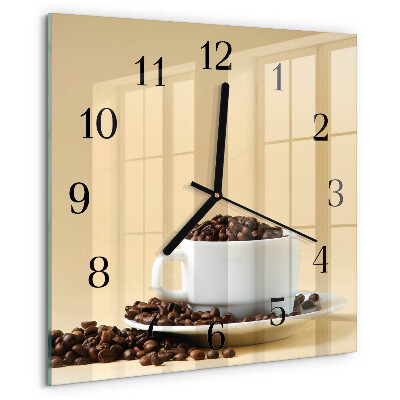 Square wall clock Coffee