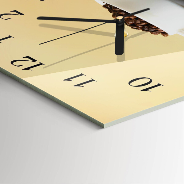 Square wall clock Coffee