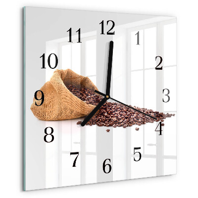 Square wall clock Coffee Beans