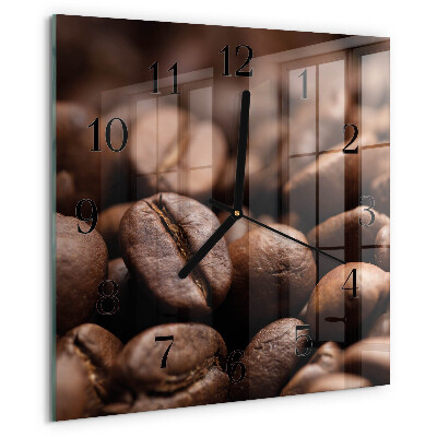 Square wall clock Coffee Beans