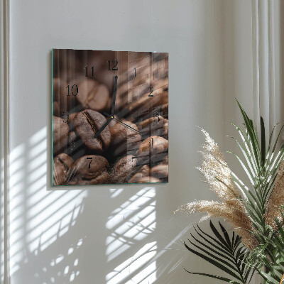 Square wall clock Coffee Beans