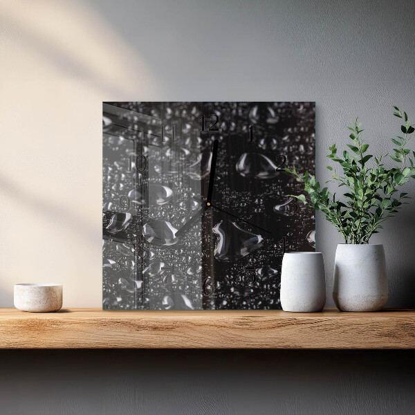 Square wall clock Drops