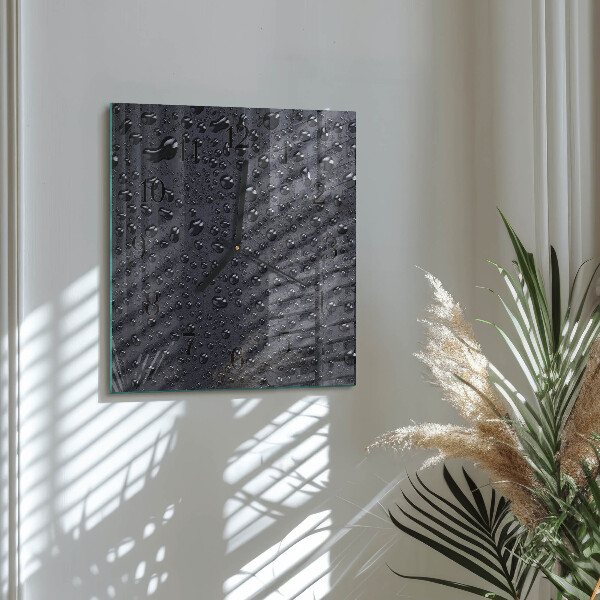 Square wall clock Drops