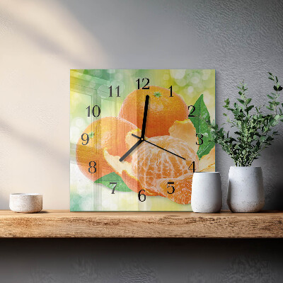Square wall clock Oranges