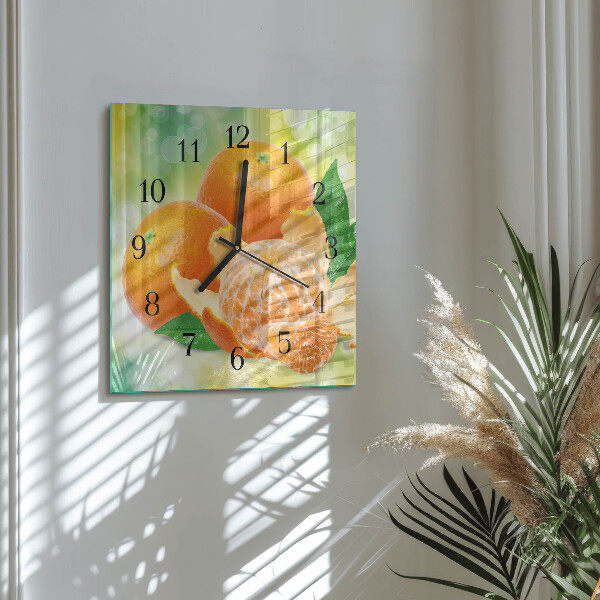 Square wall clock Oranges
