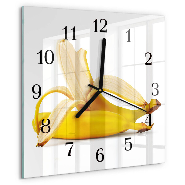 Square wall clock Bananas
