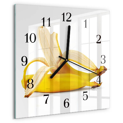Square wall clock Bananas