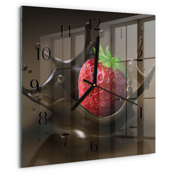 Square wall clock Chocolate