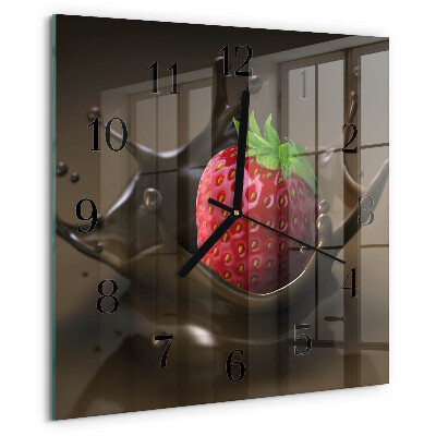 Square wall clock Chocolate