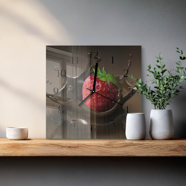 Square wall clock Chocolate