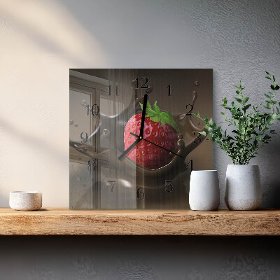 Square wall clock Chocolate