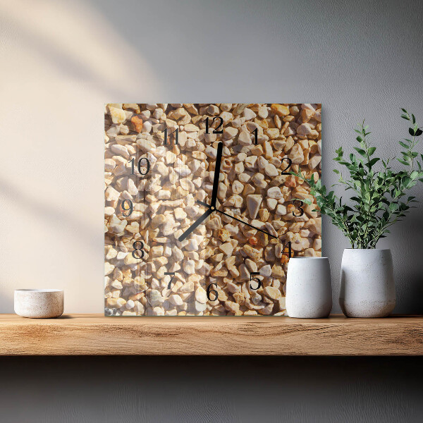 Square wall clock Gravel