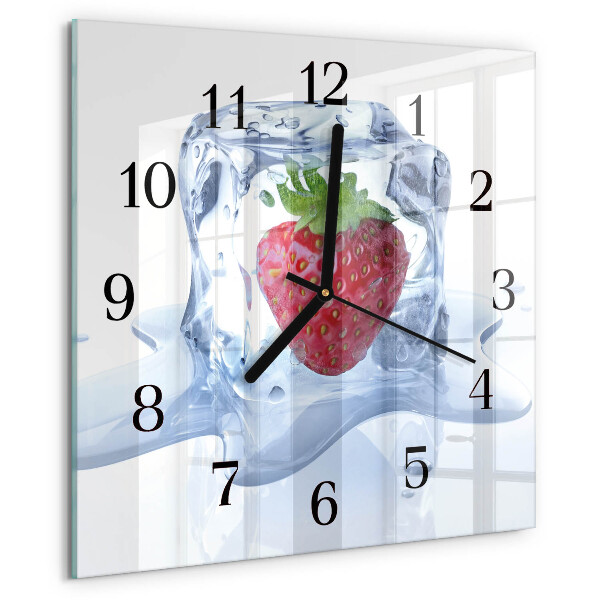 Square wall clock Strawberry Ice Cream